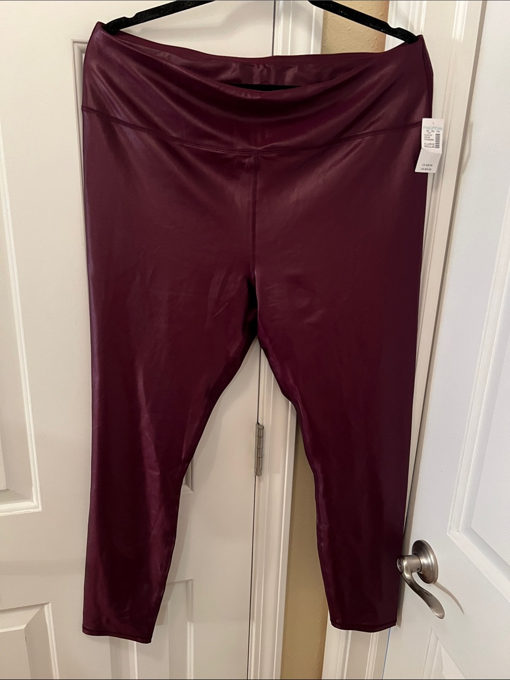 Maurices Wine Faux Leather Leggings